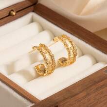 1 Pair Retro Luxury Earrings, Copper Zirconia Stud Earrings, Niche Design Elegant Versatile Elegant Earrings - Multicolor - View 5