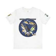 World Cup 2026 Soccer Player Tee _ Football Graphic T-Shirt - 白色 - 查看 1