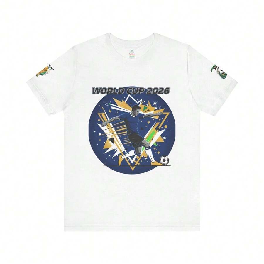 World Cup 2026 Soccer Player Tee _ Football Graphic T-Shirt - 白色 - 查看 1