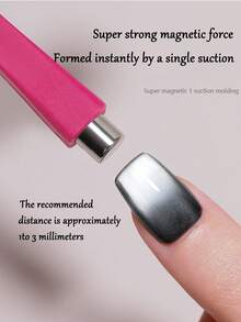 8-In-1 Purple Nail Art Magnetic Set, Includes Powerful Magnets, Heart-Shaped Cat Eye Tool, Multi-Function Cat Eye Gel Polish Magnetic Pen, 3D Magnetic Nail Polish Stick, Multi-Function UV Gel French Cat Eye Manicure Magnetic Tool, Suitable For Home Nail Salon DIY, Nail Supplies, Nail Tools, Back To School Season, Nail Art, Nail Stickers, Nail Tools - Red - View 4