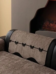 1 chiếc đệm sofa kiểu Châu Âu, hình dáng bất đối xứng, viền nơ trang trí, chất liệu vải nhung mềm mại, sang trọng tối giản, bảo vệ sofa, chống trượt, chống bụi, chống trầy xước, trang trí sofa, phù hợp cho phòng ngủ, phòng khách, văn phòng, phòng học, có thể giặt máy, đệm sofa đa năng. - Cà phê nâu - Xem 6