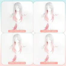 YEWELL 30 Inch Gradient Pink Fifth Personality Role-Playing Headgear Daily Series Japanese Cosplay Headgear Series Multi-Style Interpretation Of Cartoon Anime Suitable For Private Parties Daily Role-Playing Halloween - Pink Ombre - View 4