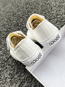 OPOEE White Canvas Shoes, Mid-Top Sneakers, Children's Canvas Shoes, Spring/Autumn Korean Style, Minimalist Boys/Girls Shoes, Fashion Low-Top Lace-Up Athletic Shoes, Classic Low-Top Canvas Shoes, Casual Skateboard Kids Shoes - White - View 7