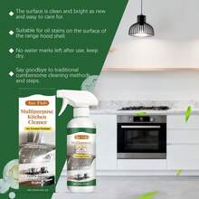 ¡Rescate definitivo de la cocina! Desengrasante multiusos en spray, agente de limpieza profesional para grasa y manchas resistentes, efectivo en gabinetes, azulejos y parrillas, artículo esencial para el hogar diario - Líquido - Ver 5