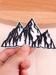 2Cps Mountain Embroidery Pattern Hot Melt Applique, Suitable For Heat Transfer Printing On Garments - Multicolor - View 1