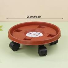 1PC Universal Flower Pot Wheels Round Plastic Tray Heavy Duty Flower Pot Base Rack Movable Rolling Potted Plant Stand With Rollers - Multicolor - View 13