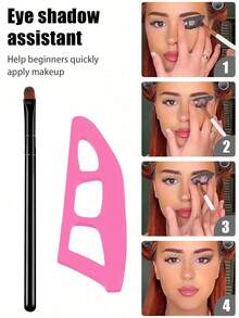 8pcs/4pcs/1pc Eye Makeup Tools, Eyeshadow Stamp Template, Eyeshadow Assistant, Eyeshadow Tools And Makeup Brushes, Eye Makeup Tools, Beauty Tools, Beginner Eyeshadow Assistant, Eye Makeup Beauty Tools, Suitable For Beginners In Pink, Black - Multicolor - View 4