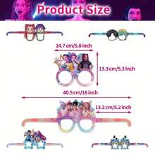 6pcs 2025 New Anime Cartoon Character Glasses, Square Eyewear Holiday Birthday Party Favors [Random Style] - Multicolor - View 6