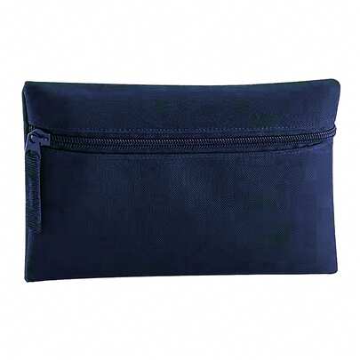 Quadra Classic Zip Up Pencil Case (French Navy) - 100% Polyester - (BC3782)