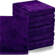 8 Pack Premium Washcloths Set - Quick Drying- Soft Microfiber Coral Velvet Highly Absorbent Wash Clothes - Multipurpose Use As Bath, Spa, Facial, Fingertip Towel - Multicolor - View 5