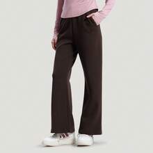 Adidas 女士 SFL 喇叭形 PT 针织裤 KH2705 - 棕色 - 查看 1