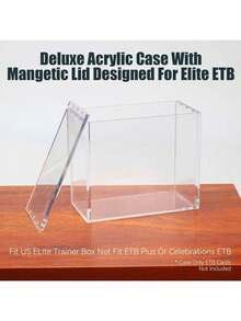 1pc ETB Protector Case 5mm Acrylic Display Case , Clear Ultra Acrylic Compatible With Elite Trainer Box, Dustproof Display Box Durable & Impact-Resistant Magnetic Lid Closure Crystal Clear Showcase - Clear - View 7