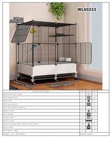 可堆叠鸟笼，带拉出式托盘，易于清洁，可移动鹦鹉笼，适用于饲养玄凤鹦鹉、鹦鹉、爱情鸟 - 拼裝款 - 查看 18