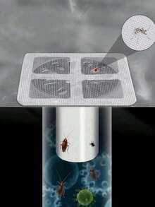 10/30 Pcs Drainage Filter Cover For Hair Plugs, Disposable Shower Drainage Hair Catcher, Disposable Shower Hair Catcher, Floor Sink Filter Mesh Sticker, Hair Plugs For Bathroom Bathtubs, Bathroom Accessories, Kitchen, Bathroom, Household, Household Items(Wipe Dry Before Use To Prevent Detachment) Bathroom Organizer Storage Back To School - Dark Grey - View 8