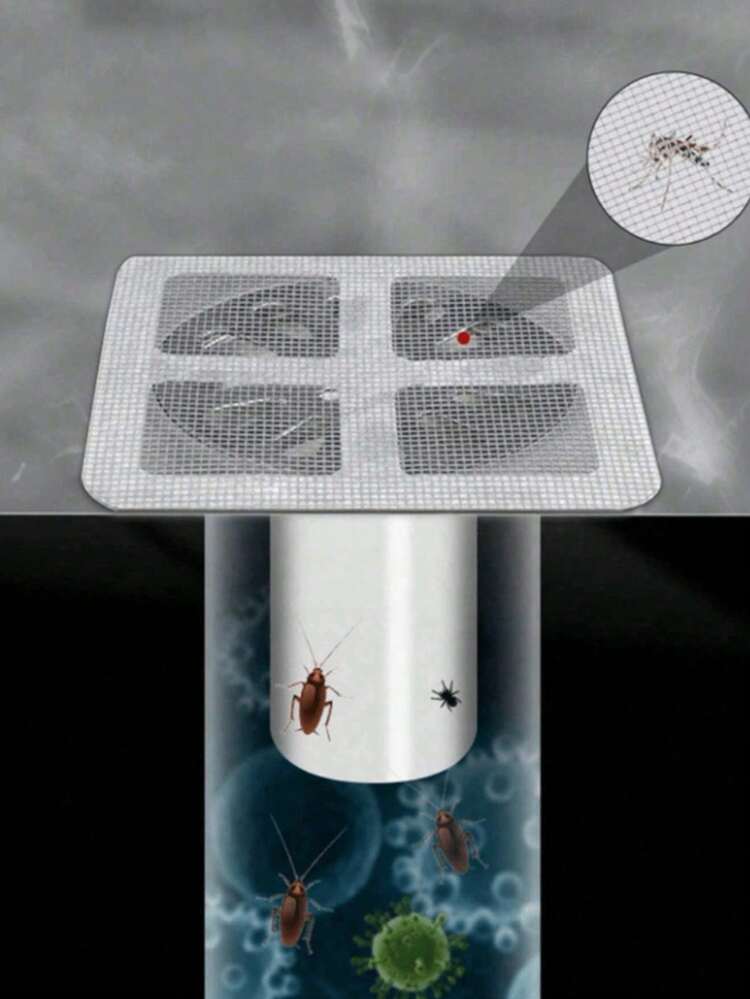 10/30 Pcs Drainage Filter Cover For Hair Plugs, Disposable Shower Drainage Hair Catcher, Disposable Shower Hair Catcher, Floor Sink Filter Mesh Sticker, Hair Plugs For Bathroom Bathtubs, Bathroom Accessories, Kitchen, Bathroom, Household, Household Items(Wipe Dry Before Use To Prevent Detachment) Bathroom Organizer Storage Back To School - 深灰色 - 查看 8