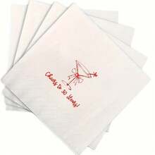 20pcs/40pcs/60pcs,Disposable Napkins With Cocktail Glass And Bowtie Design | 2-Ply Cheers To 30 Years Paper Party Paper Tissues For Cocktail Parties And 30th Birthday Celebrations, Multi-Functional Party Accessories - View 4