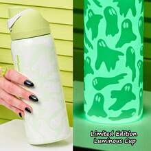 2026 New OWALAo Free.Sip Luminous Cup Limited Edition 32 Oz Stainless Steel Sports Water Bottle. Leak Proof With Pop-Up Lid, Easy To Clean. Available In A Variety Of Colors, The Pattern Is Clear And Exquisite. Designed For Water Drinkers, Suitable For Tourism, Camping, Running, School, Fitness, Halloween, Thanksgiving Day. New Fashion Water Bottle For Women, Girlfriend, Wife, Family Members, Friends, Students. (945ml) - 32oz/945ml - 查看 19
