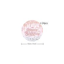 Rose Gold & Pink Birthday Crown Disposable Tableware Set, Including 7/9 Inch Paper Plates, Paper Cups, Paper Napkins, Suitable For Birthday Party, Holiday Party, Picnic, Celebration, Wedding Tea Party, Graduation Ceremony Disposable Party Supplies - Rose Gold Powder - View 10