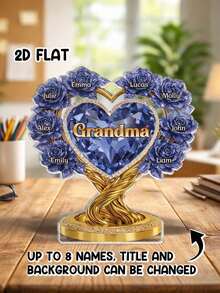 Customized Acrylic Plaque - Personalized Mother's Day Gift For Mom, Grandma - Grandma's Love Never Ends - Perfect Birthday Thank You Gift For Grandma - Warm Family Decor - Text And Background Can Be Changed - As Shown - View 11