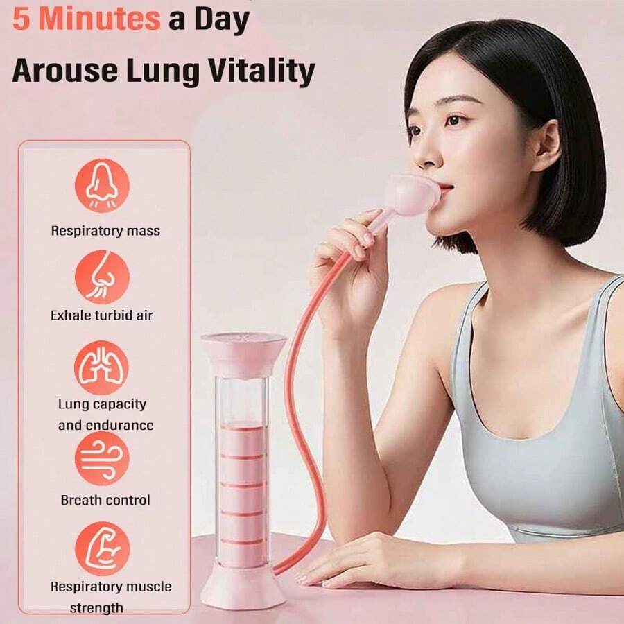 Breathing Exercise Device Abdominal Muscle Trainer Deep Breathing Dumbbell Men Women Adults Lung Capacity Training Device - Multicolor - View 1