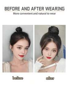 Búi tóc giả dành cho nữ, kẹp tóc kiểu càng cua, được làm từ sợi tổng hợp chịu nhiệt cao, mềm mại và tự nhiên, tạo kiểu búi tóc rối, dây buộc tóc thẳng, kẹp tóc thời trang cho mùa thu, kẹp tóc kiểu càng cua thanh lịch, phù hợp với trang phục mùa đông. Phụ kiện tóc thời trang dành cho nữ, kẹp tóc kiểu càng cua. - Nhiều màu - Xem 2