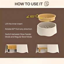 Separable Cat Interactive Puzzle Design,Non-Slip Durable Dog Food Bowl, Easy Clean Design To Prevent Puppies From Overeating - 1320ml - View 5