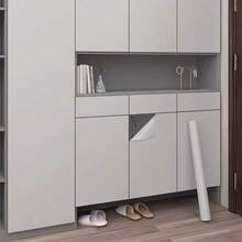 1卷哑光纹理自粘墙纸，即撕即贴，多色可移除墙面装饰，适用于橱柜、衣柜、家具、卧室和厨房翻新 - 純色 - 查看 10