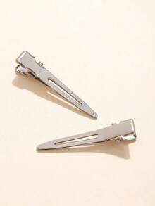 2026新款极简金属爪夹 - 1.7英寸，鸭嘴造型，哑光黑防滑，适合造型、化妆、沙龙、婚礼及日常使用 - 多種款式 - 查看 2