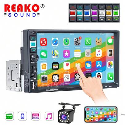 Autoestereo 1 Din 7inch Pantalla TactilMirrorlink Bluetooth