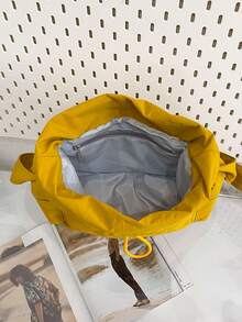 1 pieza Bolso de hombro unisex de moda, bolso cruzado tipo mensajero con solapa de estilo coreano casual y versátil, minimalista - Multicolor - Ver 12