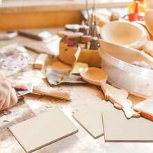 120pcs Wood Rectangle Cutouts 2x3 Inch Blank Wooden Rectangles Slices Rectangle Pieces Wooden Cutouts Tiles For DIY Crafts Projects, Painting - 120pcs - View 6