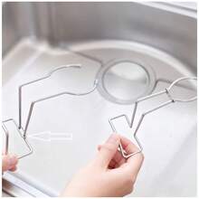 1pc Stainless Steel Sink Sponge Holder, Rust-Proof Sink Organizer Rack Without Holes - View 4