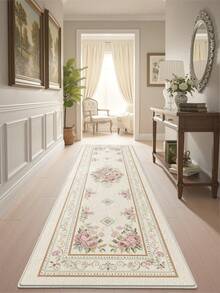 DAJIANG 1 pieza Alfombra de cocina larga con patrón floral europeo, apta para baño, cocina, exterior, interior, pasillo, dormitorio, sala de estar, accesorio de cocina lavable - Multicolor - Ver 6