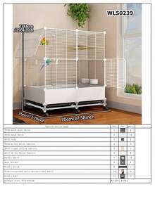 可堆叠鸟笼，带拉出式托盘，易于清洁，可移动鹦鹉笼，适用于饲养玄凤鹦鹉、鹦鹉、爱情鸟 - 拼裝款 - 查看 22