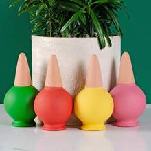 4 Pcs Automatic Watering Stakes For Plants, Ceramic Self-Watering Stakes, Terracotta Watering Devices, Indoor & Outdoor Garden Watering System, Drip Irrigation Equipment For Potted Plants And Flowers, Watering Tools For Home Garden, Balcony And Greenhouse, Slow Release Waterer For Plant Care During Vacation - B - View 3