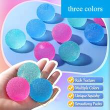 3 Pieces Set Of Adult Stress Relief Squeeze Toys, Sensory Venting Toys To Help You Achieve Maximum Relaxation. This Round Ball-Shaped Stress Relief And Relaxation Toy Can Help You Relieve Stress When You Feel Tense, Bored, Or Excited. The Toys Are Filled With Pink, Green, And Blue And Make A Great Birthday Or Christmas Gift. (Tip: If The Product Has An Odor, This Is Normal. Please Place It In A Ventilated Area For 1-3 Days, And The Smell Will Lessen) - Multicolor - View 6