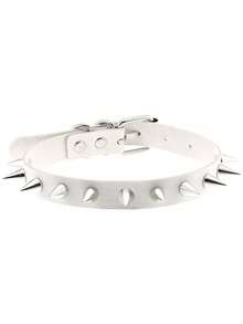 1 chiếc vòng cổ choker kiểu Punk Goth nhiều màu sắc bằng da PU phong cách Y2K đính đinh tán, phù hợp cho nữ, nam và unisex, dùng hàng ngày, lễ hội, tiệc tùng, biểu diễn, Giáng sinh, Ngày Valentine, phụ kiện thời trang làm quà tặng. - phong cách 1 - Xem 3