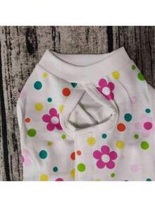 Cat Spay/Neuter Suit, Nursing Outfit With Straps, Cat Anti-Licking Clothes, Dog Spay/Neuter Surgery Suit, Dog Belly Wrap, Dog Pajamas, Small Dog Vest, Poodle/Teddy Bear Post-Op Protective Wear - White - View 9