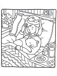 1 Adult & Kids Cat Themed Coloring Book, Learning Supplies & Toys, Suitable For Back To School, Simple Bold Design, Great For Christmas, Halloween, Birthday, Children's Day, Student Supplies - Multicolor - View 4