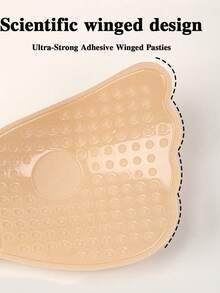 1 Pair Wing-Shaped Invisible Bra Straps - Self-Adhesive Soft & Breathable, Suitable For Dresses, Wedding Gowns And Daily Wear - Multicolor - View 4