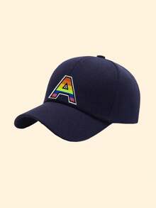 1 PC Fashion Children Hip Hop Cap A-Z Letter Embroidery Baseball Caps Girls Boys Snapback Hat Adult Adjustment Outdoor Casual Sun Hats Bone 8-16Y - Navy Blue - View 5