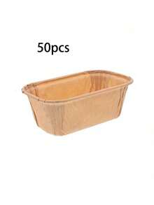 5/20/50 Pack Non-Stick Mini Cake Paper Cups, Oil-Resistant Rectangular Baking Cups, Easy Demoulding Muffin Liners For Bread, Desserts, Home, Restaurant & Wedding - View 9