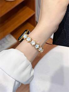 Compatible With Apple Watch Girly Dreamy Star Elastic Strap For Ultra/SE 2/SE 1/Series 11/10/9/8/7/6/5/4/3/2/1, 38/40/41/42/44/45/46/49mm - Mint Green - View 5