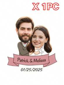 1/3/5pcs Custom Creative Wedding Keychain With Personalized Acrylic Photo Portrait - Customize Couple Photos And Text, Personalized Photo Keychains, Wedding, Anniversary, Valentine's Day Gifts - Multicolor - View 23