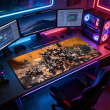 Tấm lót chuột chơi game hình robot khổng lồ, đế cao su chống trượt, họa tiết robot chiến đấu tương lai, phụ kiện máy tính bền chắc, phù hợp cho văn phòng tại nhà và chơi game, món quà lý tưởng cho người hâm mộ robot và game khoa học viễn tưởng. - Xem 3