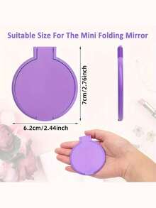 10 chiếc gương trang điểm mini tròn gấp gọn, gương bỏ túi nhỏ gọn, dùng hàng ngày khi đi du lịch cho phụ nữ, quà tặng Ngày của Mẹ, gương tròn nhỏ, trang trí nhà cửa, đồ dùng học tập, quà tặng tiệc cưới, 1 chiếc - màu đen - Xem 10