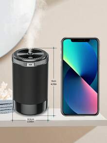 1个车载空气清新剂/香薰扩散器，5种工作模式，高端车载空气清新剂，汽车装饰，节日送给朋友的完美汽车礼物。180毫升车载加湿器，带浪漫彩色夜灯，浓雾静音运行，自动定时，5种香薰精油可选，空气清新剂。 - 圓柱 - 查看 6