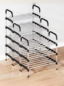 1pc Adjustable Multi-Tier Metal & Plastic Shoe Rack - Freestanding Shoe Organizer For Entryway, Hallway, Bedroom, Living Room - Easy Assembly, Space-Saving Design, Suitable For Various Rooms, Christmas, Housewarming Gift - Multicolor - View 8