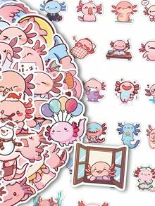 50pcs Creative Cartoon Animal Stickers DIY Water Bottle Luggage Guitar Laptop Personalized Decorations - Multicolor - View 4