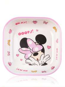Disney 1个750毫升卡通方形密胺餐盘，适用于盛放冷热食物，耐热餐具，可爱创意家用餐盘，可用作菜盘/水果盘/饭盘等，米奇米妮造型方形餐盘 - 彩色 - 查看 7